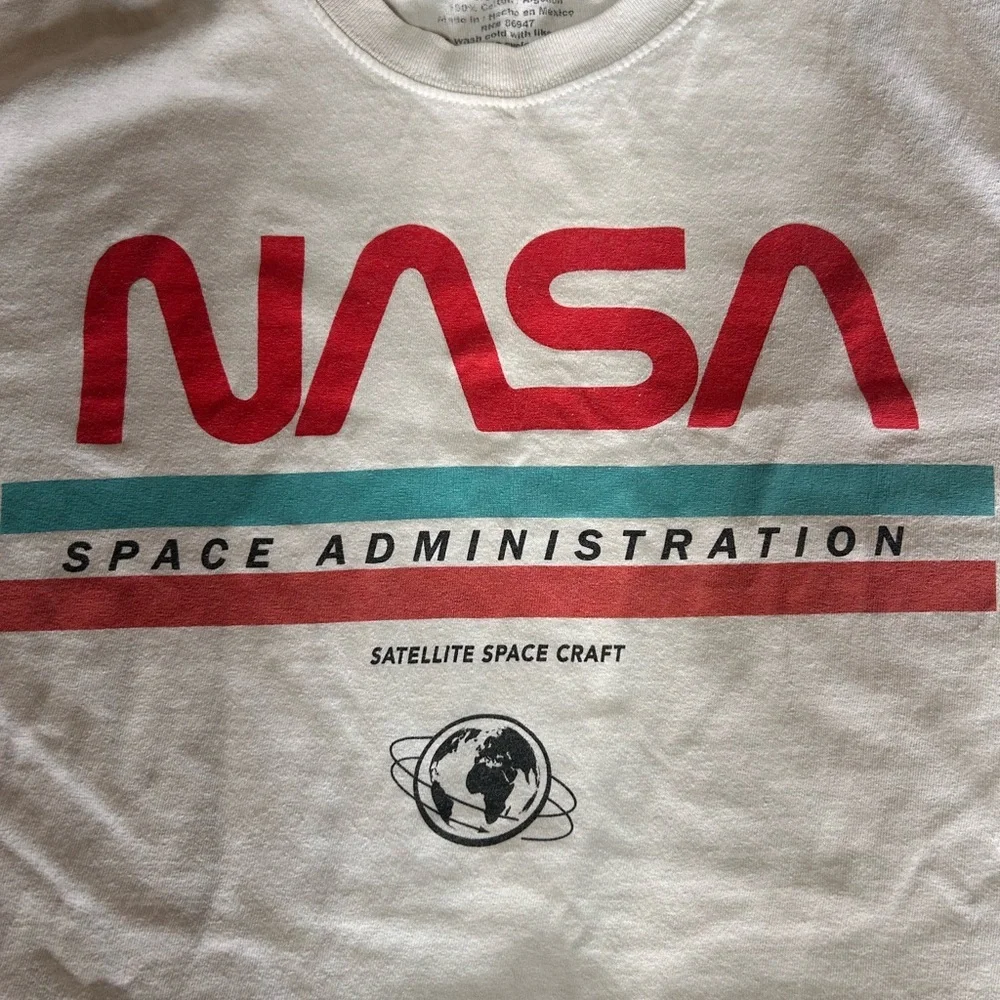 Chemistry White NASA Crop Top - Picture 2 of 3